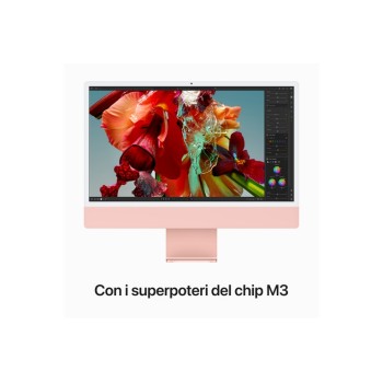 iMac 24" 256GB SSD - Apple M3 chip con 8-core CPU e 8-core GPU - Rosa