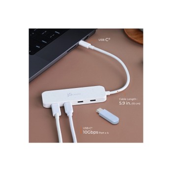 Eco-Friendly USB-C  to 4-Port Type-C Gen 2 Hub