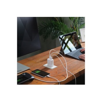 65W GaN USB-C  3-Port Traveler Charger with changeable AC plugs and USB-C  cable