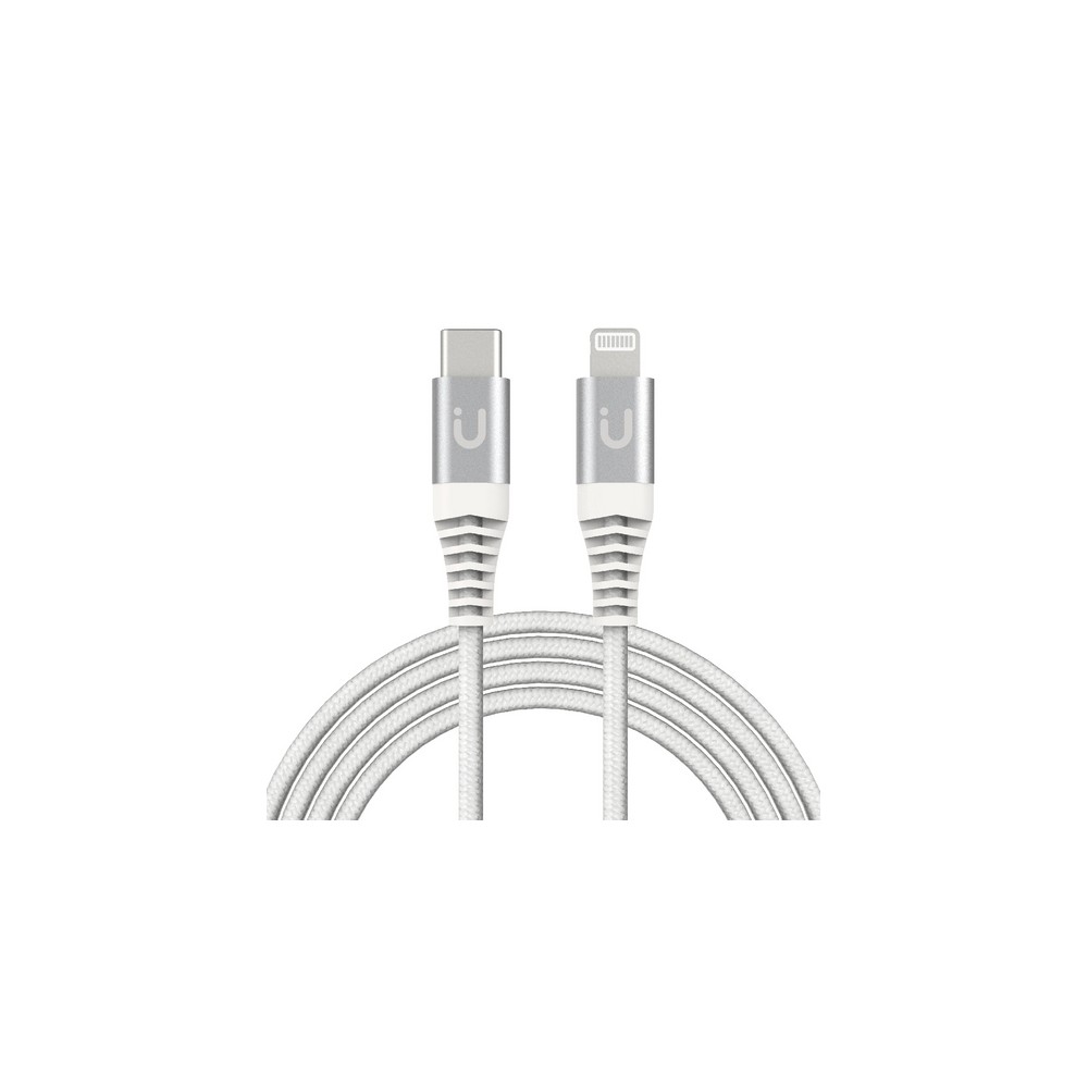 TUNIT Cavo di ricarica nylon intrecciato USB-C / Lightning - 1mt