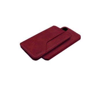 Tunit Book Case - iPhone XR \\ Cover portfolio effetto pelle con portatessere - Red