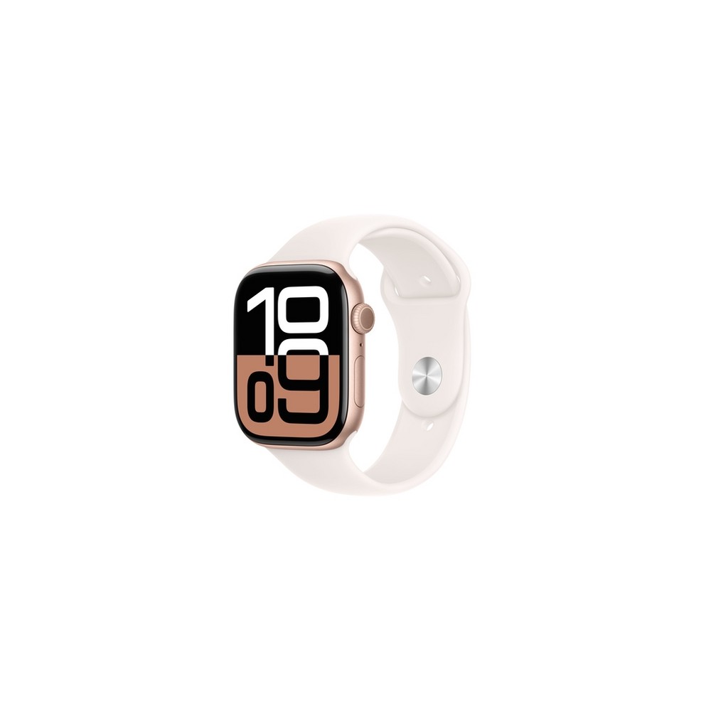 APPLE Apple Watch Series 10 GPS + Cellular 46mm Rose Gold Aluminium Case with Light Blush Sport Band - M/L