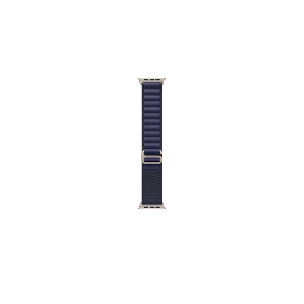 APPLE 49mm Navy Alpine Loop - Small - Natural Titanium Finish