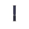 49mm Navy Alpine Loop - Large - Natural Titanium Finish