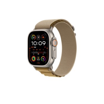 49mm Tan Alpine Loop - Small - Natural Titanium Finish