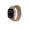 49mm Tan Alpine Loop - Small - Natural Titanium Finish