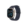 49mm Navy Ocean Band Extension - Natural Titanium Finish