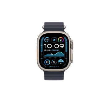 49mm Navy Ocean Band Extension - Natural Titanium Finish