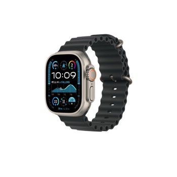 49mm Black Ocean Band - Natural Titanium Finish