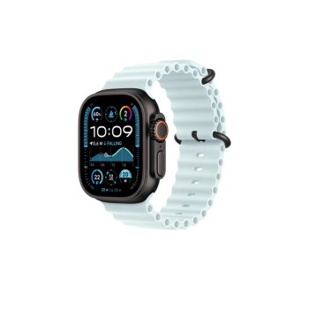 49mm Ice Blue Ocean Band Extension - Black Titanium Finish