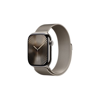 Apple Watch Series 10 GPS + Cellular 46mm Natural Titanium Case with Natural Milanese Loop - S/M