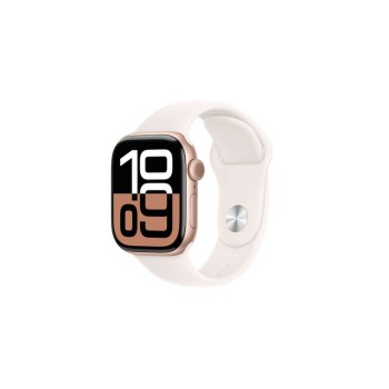 Apple Watch Series 10 GPS 42mm Rose Gold Aluminium Case with Light Blush Sport Band - S/M