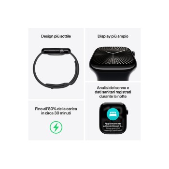 Apple Watch Series 10 GPS 42mm Rose Gold Aluminium Case with Plum Sport Loop