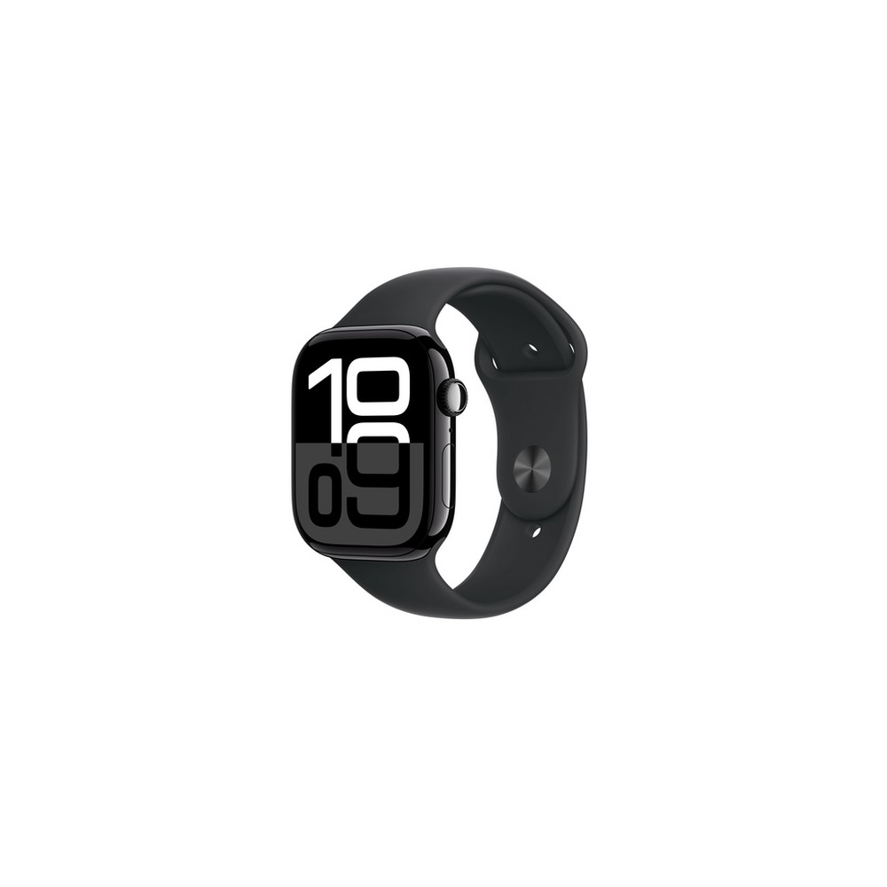 APPLE Apple Watch Series 10 GPS 46mm Jet Black Aluminium Case with Black Sport Band - S/M