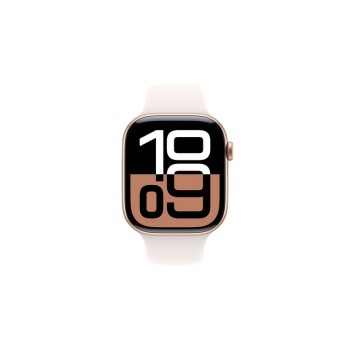 Apple Watch Series 10 GPS 46mm Rose Gold Aluminium Case with Light Blush Sport Band - S/M