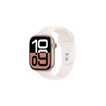 Apple Watch Series 10 GPS 46mm Rose Gold Aluminium Case with Light Blush Sport Band - M/L