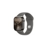 Apple Watch Series 10 GPS + Cellular 42mm Natural Titanium Case with Stone Grey Sport Band - S/M