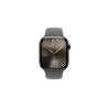 Apple Watch Series 10 GPS + Cellular 42mm Natural Titanium Case with Stone Grey Sport Band - M/L