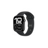 Apple Watch Series 10 GPS + Cellular 46mm Jet Black Aluminium Case with Black Sport Band - M/L