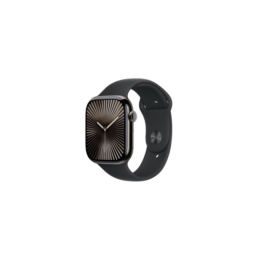 APPLE Apple Watch Series 10 GPS + Cellular 46mm Slate Titanium Case with Black Sport Band - M/L