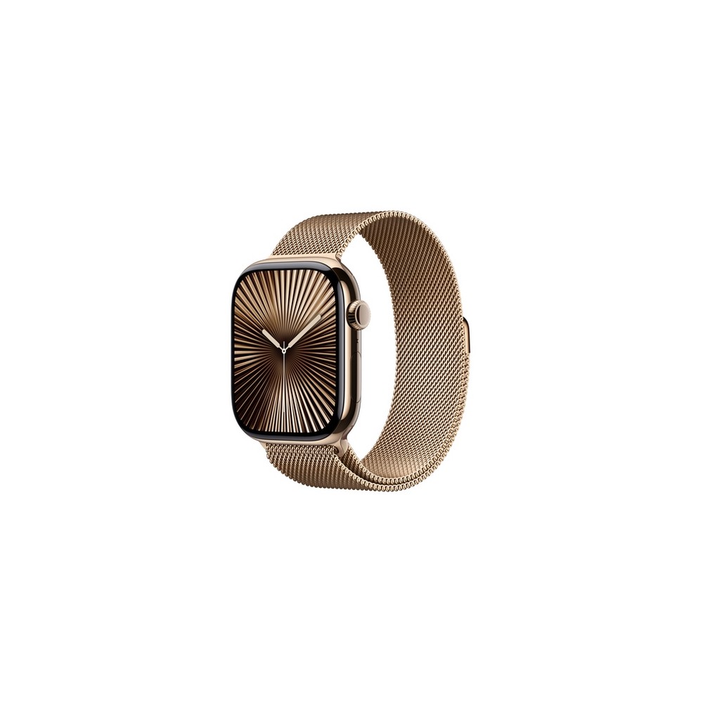 APPLE Apple Watch Series 10 GPS + Cellular 46mm Gold Titanium Case with Gold Milanese Loop - M/L