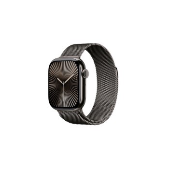 Apple Watch Series 10 GPS + Cellular 42mm Slate Titanium Case with Slate Milanese Loop