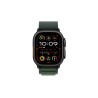 Apple Watch Ultra 2 GPS + Cellular 49mm Black Titanium Case with Dark Green Alpine Loop - Medium