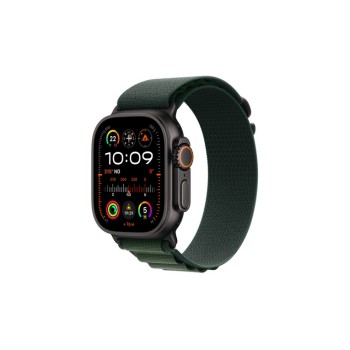 Apple Watch Ultra 2 GPS + Cellular 49mm Black Titanium Case with Dark Green Alpine Loop - Large