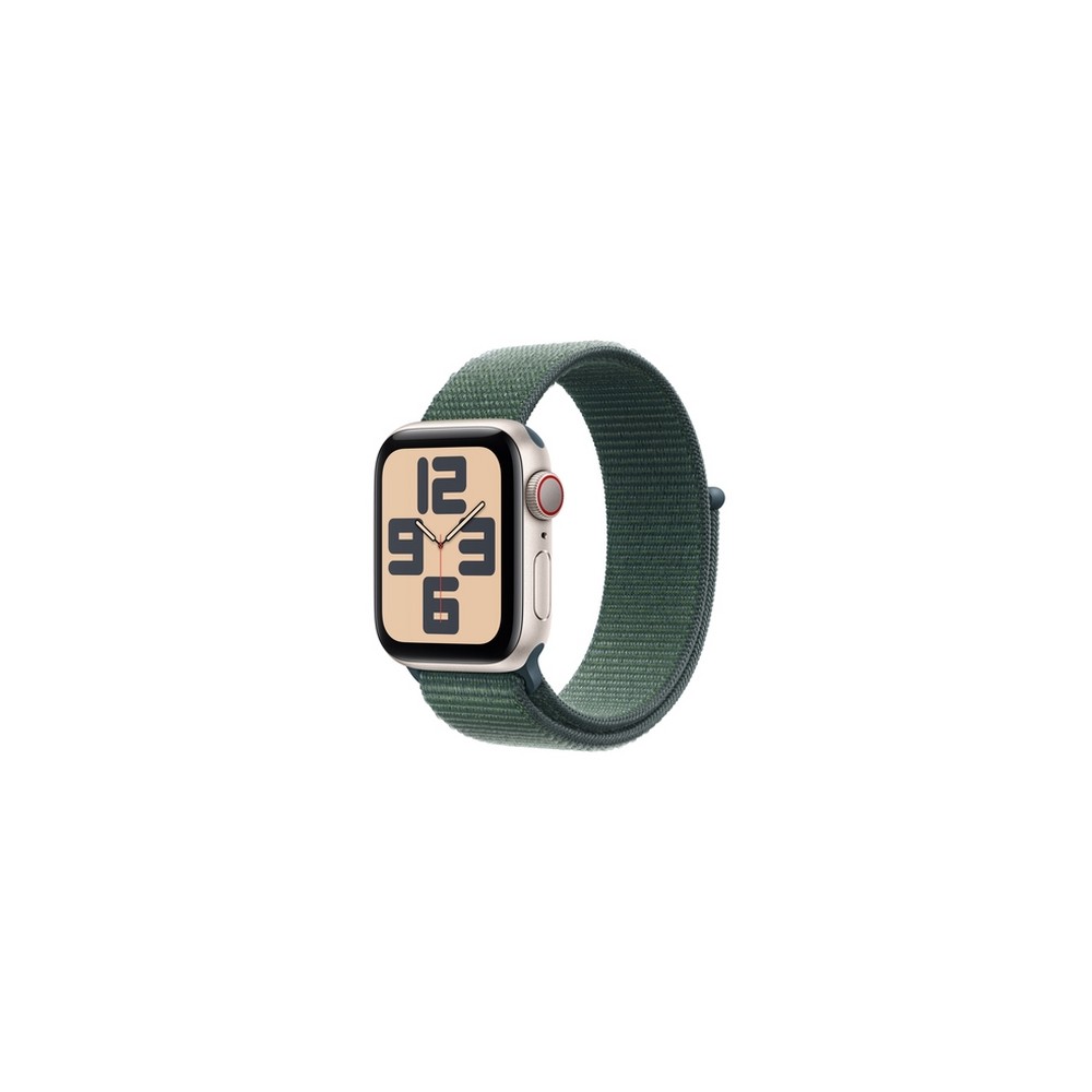 APPLE Apple Watch SE GPS + Cellular 40mm Starlight Aluminium Case with Lake Green Sport Loop