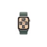 Apple Watch SE GPS + Cellular 40mm Starlight Aluminium Case with Lake Green Sport Loop