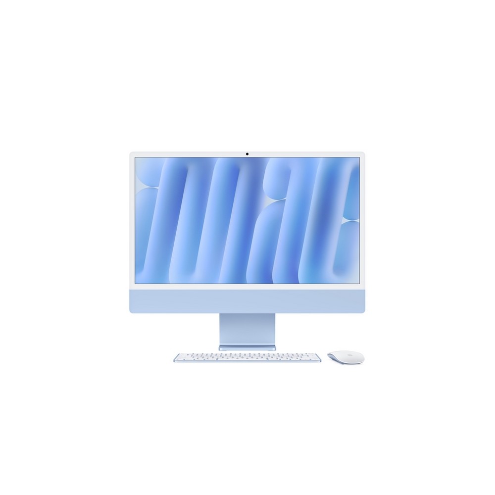 iMac 24" Retina 4.5K 512GB SSD \ 16GB RAM \ chip Apple M4 con CPU 10-core e GPU 10-core \\ Blu