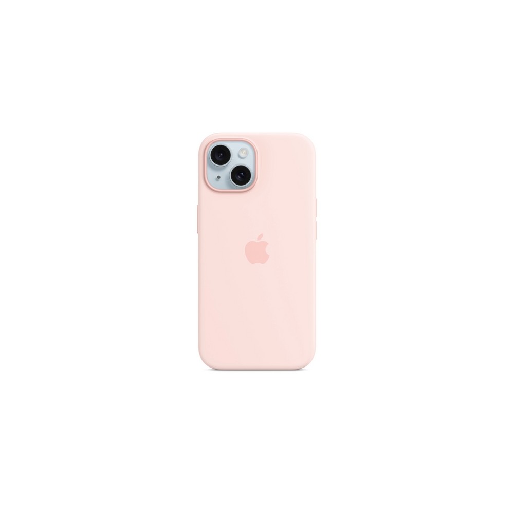 APPLE IPHONE 15 SILICONE CASE WITH MAGSAFE - LIGHT PINK