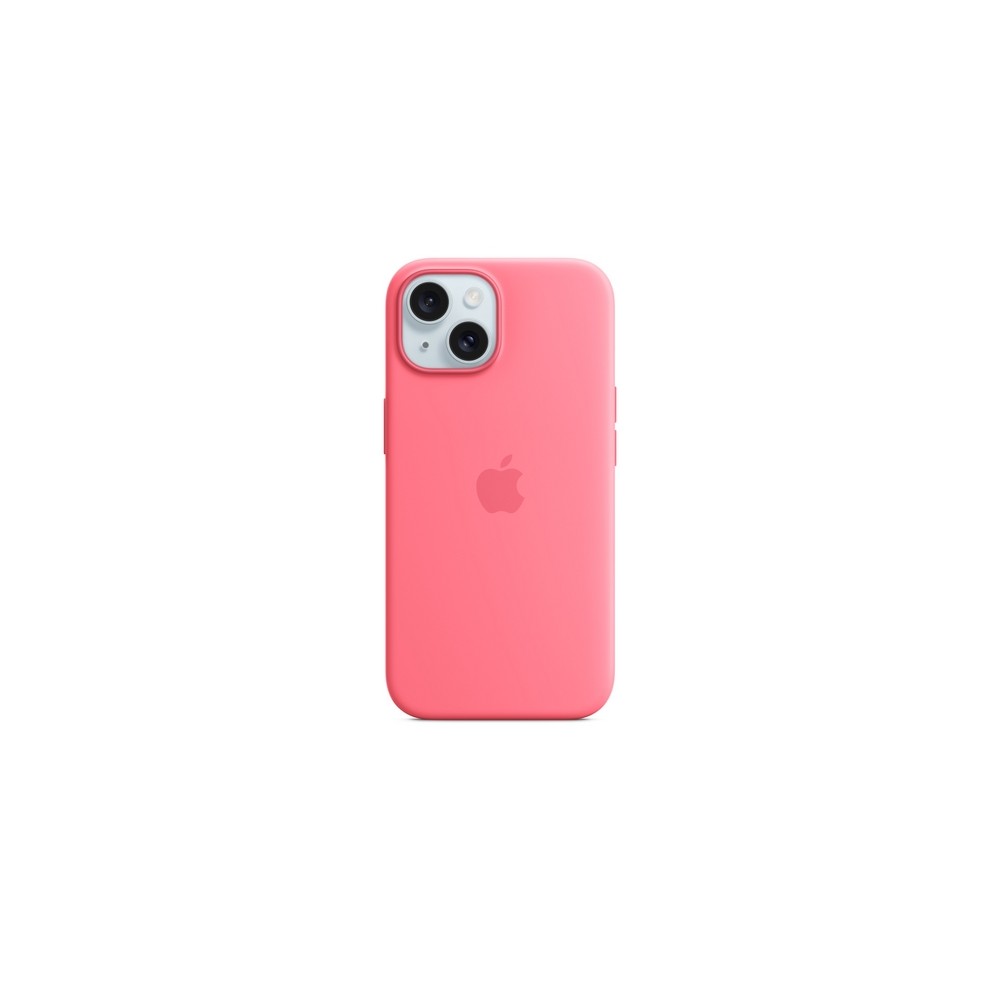 Custodia in silicone iPhone 15 Plus con MagSafe \\ Rosa