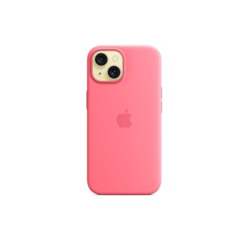Custodia in silicone iPhone 15 Plus con MagSafe \\ Rosa