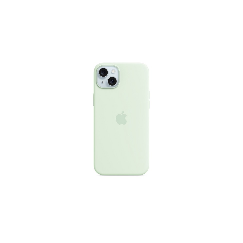 CUSTODIA IN SILICONE IPHONE 15 PLUS CON MAGSAFE \\ MENTA FREDDA