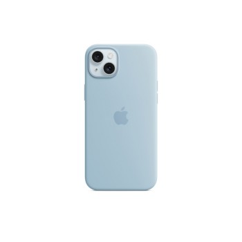 CUSTODIA IN SILICONE IPHONE 15 PLUS CON MAGSAFE \\ BLU CHIARO