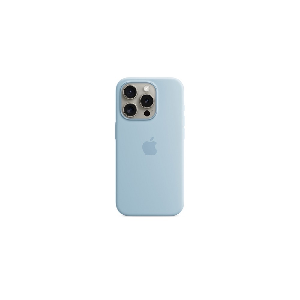 APPLE CUSTODIA IN SILICONE IPHONE 15 PRO CON MAGSAFE - BLU CHIARO