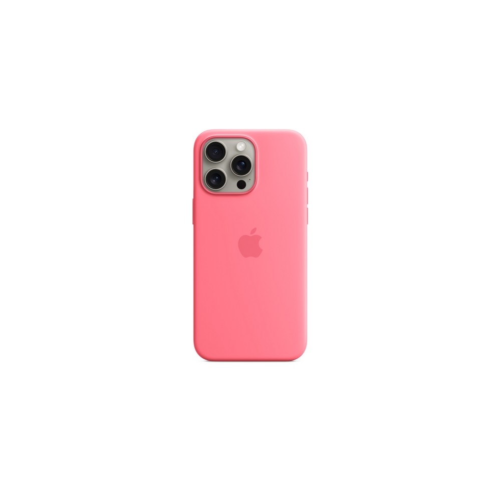 CUSTODIA IN SILICONE IPHONE 15 PRO MAX CON MAGSAFE \\ ROSA