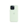 CUSTODIA IN SILICONE PER IPHONE 15 PRO MAX CON MAGSAFE \\ MENTA FREDDA