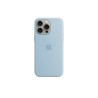 CUSTODIA IN SILICONE PER IPHONE 15 PRO MAX CON MAGSAFE \\ BLU CHIARO