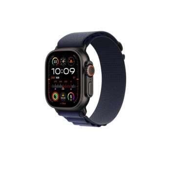 49mm Navy Alpine Loop - Small - Black Titanium Finish