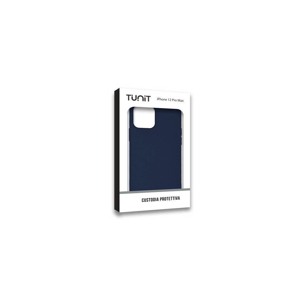 Cover in microfibra e silicone per iPhone 12 Pro Max - Dark Blue