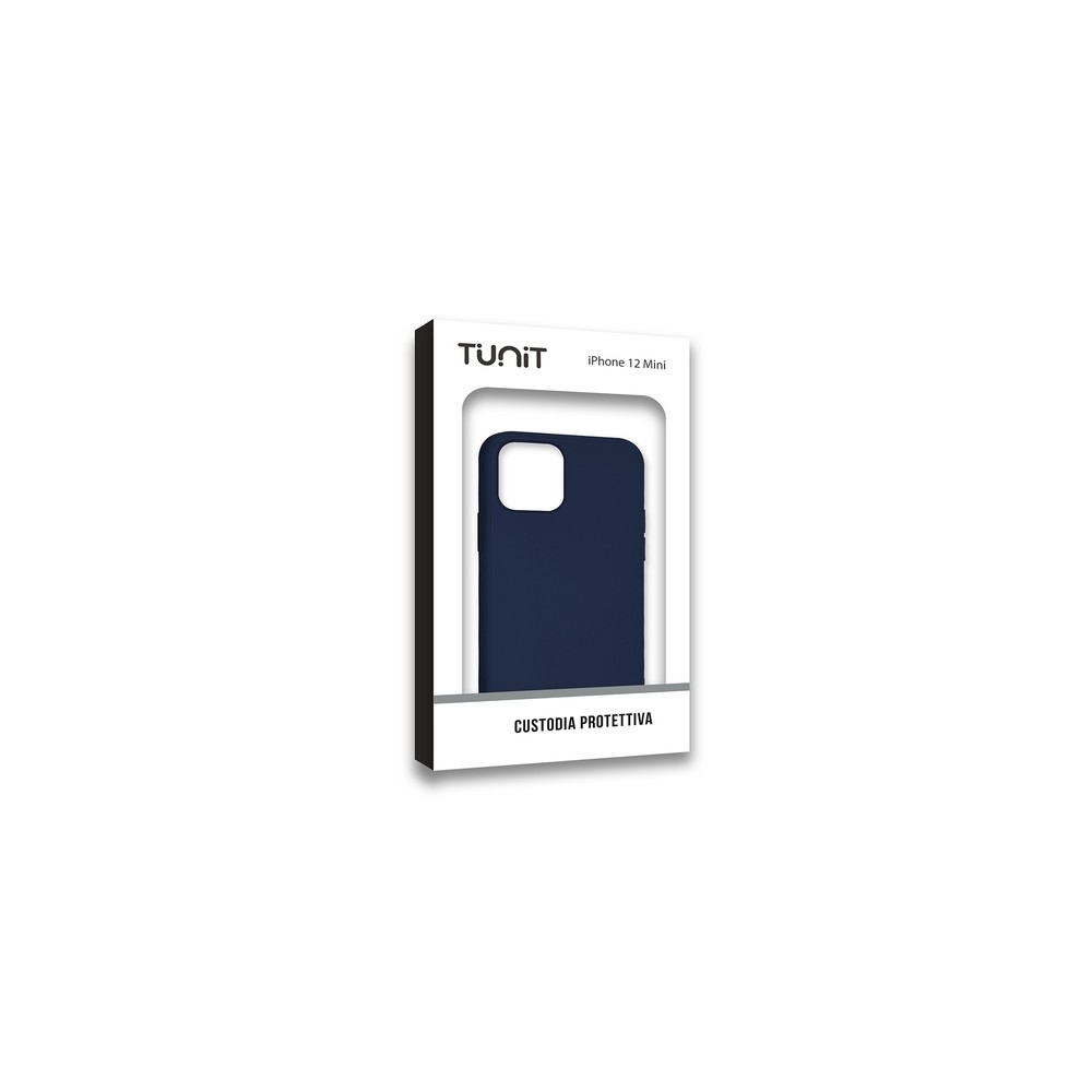 Cover in microfibra e silicone per iPhone 12 Mini - Dark Blue