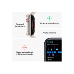 Apple Watch Series 8 GPS+Cellular 41mm \\ Cassa alluminio mezzanotte con cinturino Sport mezzanotte