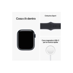 Apple Watch Series 8 GPS+Cellular 41mm \\ Cassa alluminio mezzanotte con cinturino Sport mezzanotte