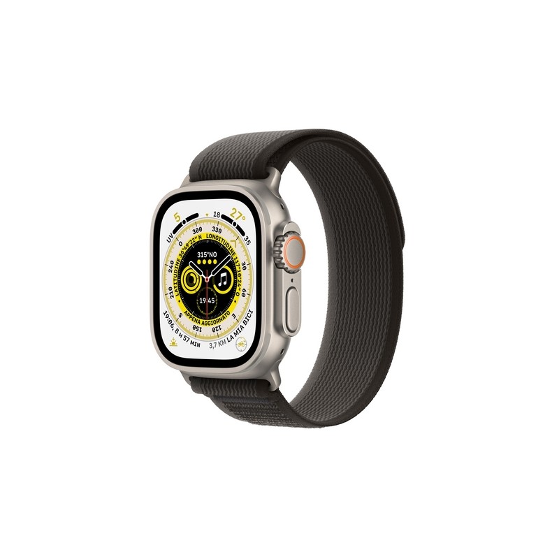 Apple Watch Ultra GPS+Cellular 49mm \\ Cassa titanio con Trail Loop nero/grigio - S/M