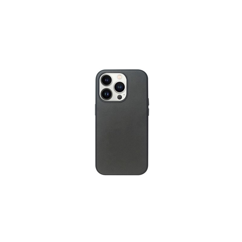 TUNIT Cover per iPhone 14 Pro Max in pelle sintetica MagSafe compatibile - Black