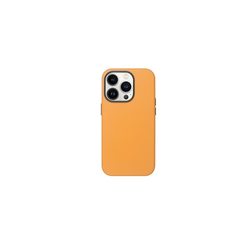 TUNIT Cover per iPhone 14 Pro Max in pelle sintetica MagSafe compatibile - Yellow