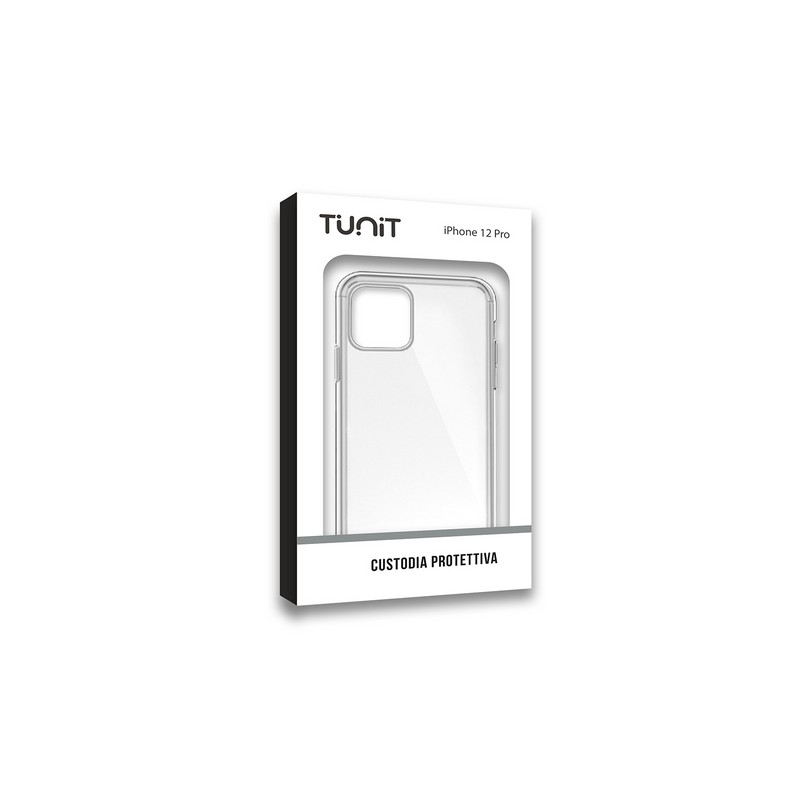 TUNIT CUSTODIA IN POLICARBONATO PER IPHONE 12 / 12 PRO - TRASPARENTE