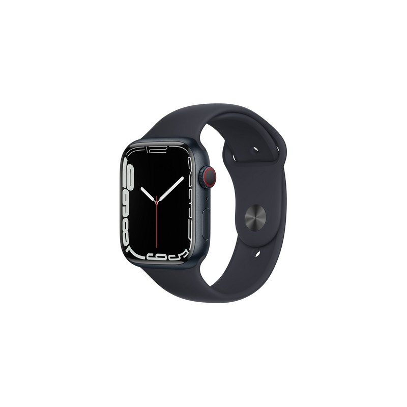 Apple Watch Series 7 GPS+Cellular 45mm Cassa allu. mezzanotte con cinturino Sport mezzanotte - Usato GRADO B